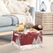 Christmas Storage Baskets Collapsible Storage Bins with Lids, Christmas Coffee Tree Red Wooden Storage Boxes Clothes Baskets for Organizing